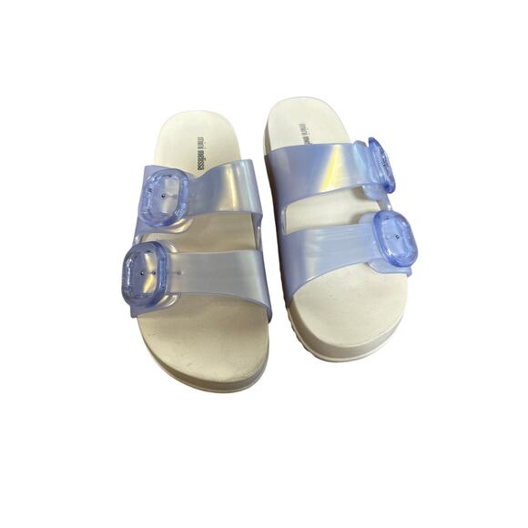 Mini Melissa Girls Iredescent Jelly Sandals Sz 4 - Picture 1 of 3